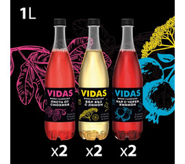 Газирана напитка VIDAS - 6 х 1л