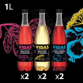 Газирана напитка VIDAS - 6 х 1л