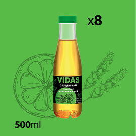 Студен чай ВИДАС Мурсалски Чай с Лимон - 8 бутилки х 500 мл.